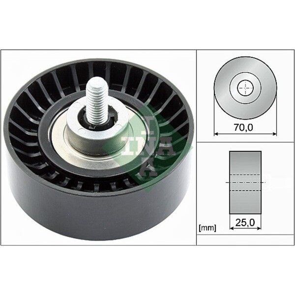 Schaeffler INA 532 0655 10 Umlenk-/Führungsrolle, Keilrippenriemen