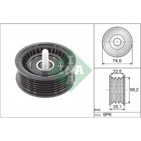 Schaeffler INA 532 0784 10 Umlenk-/Führungsrolle,...