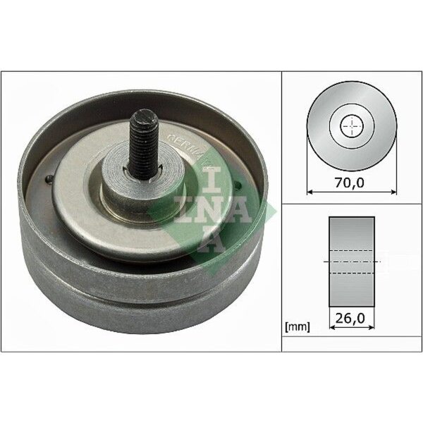 Schaeffler INA 532 0789 10 Umlenk-/Führungsrolle, Keilrippenriemen