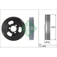 Schaeffler INA 544 0096 10 Riemenscheibe, Kurbelwelle