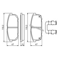 BOSCH 0 986 494 590 Bremsbelagsatz, Scheibenbremse