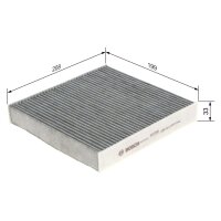 Innenraumfilter BOSCH 1 987 435 031 Aktivkohle 215x200x35mm - 1 Stück