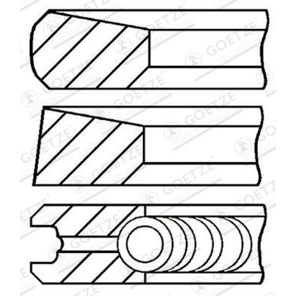 GOETZE ENGINE 08-287100-00 Kolbenringsatz