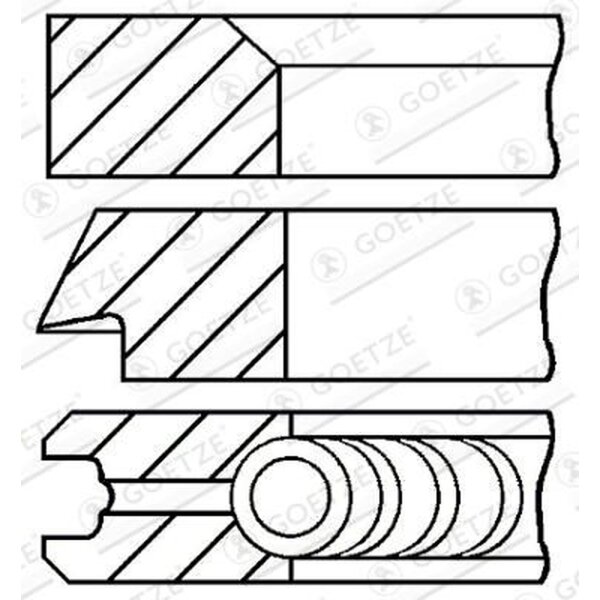 GOETZE ENGINE 08-427700-00 Kolbenringsatz