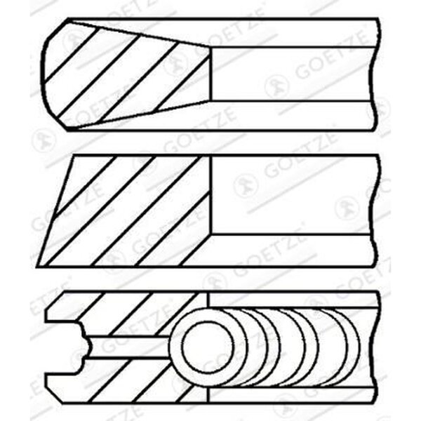 GOETZE ENGINE 08-135300-00 Kolbenringsatz