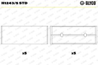 GLYCO H1243/5 STD Kurbelwellenlagerschale