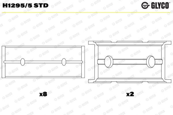 GLYCO H1295/5 STD Kurbelwellenlagerschale