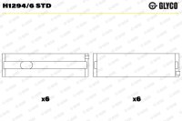 GLYCO H1294/6 STD Kurbelwellenlagerschale