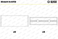 GLYCO H1327/5 STD Kurbelwellenlagerschale