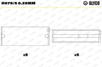 GLYCO H079/5 0.25mm Kurbelwellenlagerschale