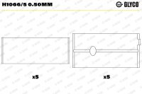 GLYCO H1066/5 0.50mm Kurbelwellenlagerschale