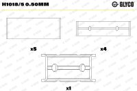 GLYCO H1018/5 0.50mm Kurbelwellenlagerschale