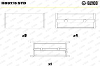 GLYCO H097/5 STD Kurbelwellenlagerschale