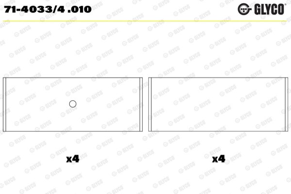 GLYCO 71-4033/4 .010 Pleuellagerschale