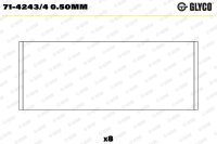 GLYCO 71-4243/4 0.50mm Pleuellagerschale
