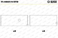 GLYCO 71-4567/4 STD Pleuellagerschale