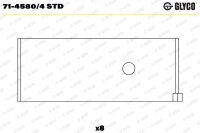 GLYCO 71-4580/4 STD Pleuellagerschale