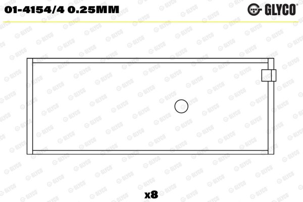 GLYCO 01-4154/4 0.25mm Pleuellagerschale