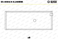 GLYCO 01-4154/4 0.25mm Pleuellagerschale