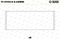 GLYCO 71-4744/4 0.25mm Pleuellagerschale