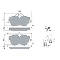 BOSCH 0 986 494 588 Bremsbelagsatz, Scheibenbremse