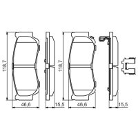 BOSCH 0 986 494 628 Bremsbelagsatz, Scheibenbremse