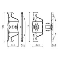 BOSCH 0 986 494 554 Bremsbelagsatz, Scheibenbremse