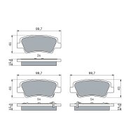 BOSCH 0 986 494 557 Bremsbelagsatz, Scheibenbremse