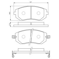 BOSCH 0 986 494 558 Bremsbelagsatz, Scheibenbremse