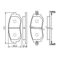 BOSCH 0 986 494 558 Bremsbelagsatz, Scheibenbremse