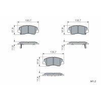 BOSCH 0 986 494 563 Bremsbelagsatz, Scheibenbremse