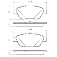 BOSCH 0 986 494 564 Bremsbelagsatz, Scheibenbremse