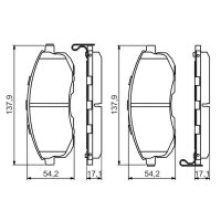 BOSCH 0 986 494 572 Bremsbelagsatz, Scheibenbremse