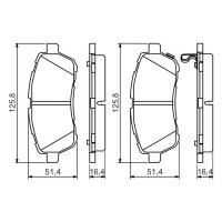 BOSCH 0 986 494 574 Bremsbelagsatz, Scheibenbremse