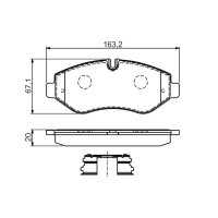 BOSCH 0 986 494 582 Bremsbelagsatz, Scheibenbremse