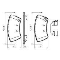 BOSCH 0 986 494 584 Bremsbelagsatz, Scheibenbremse