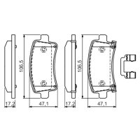 BOSCH 0 986 494 586 Bremsbelagsatz, Scheibenbremse