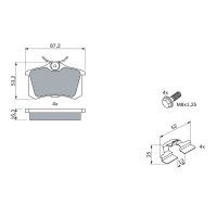 BOSCH 0 986 494 596 Bremsbelagsatz, Scheibenbremse