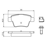 BOSCH 0 986 494 605 Bremsbelagsatz, Scheibenbremse