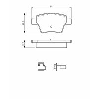 BOSCH 0 986 494 605 Bremsbelagsatz, Scheibenbremse
