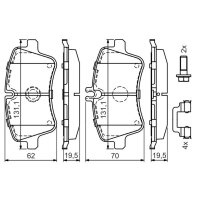 BOSCH 0 986 494 607 Bremsbelagsatz, Scheibenbremse
