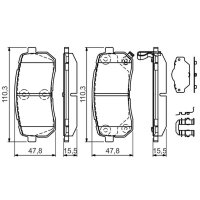 BOSCH 0 986 494 608 Bremsbelagsatz, Scheibenbremse