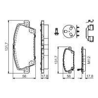 BOSCH 0 986 494 611 Bremsbelagsatz, Scheibenbremse