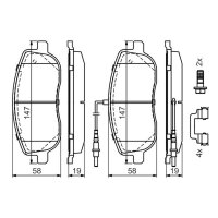 BOSCH 0 986 494 615 Bremsbelagsatz, Scheibenbremse