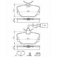 BOSCH 0 986 494 619 Bremsbelagsatz, Scheibenbremse