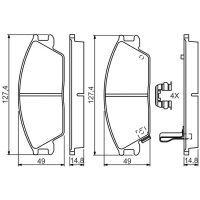 BOSCH 0 986 494 620 Bremsbelagsatz, Scheibenbremse