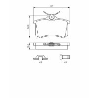 BOSCH 0 986 494 621 Bremsbelagsatz, Scheibenbremse