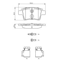 BOSCH 0 986 494 622 Bremsbelagsatz, Scheibenbremse
