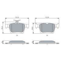 BOSCH 0 986 494 659 Bremsbelagsatz, Scheibenbremse
