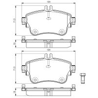BOSCH 0 986 494 663 Bremsbelagsatz, Scheibenbremse